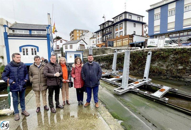 El Gobierno invierte más de medio millón en el nuevo carro de varada de Puerto de Vega, mejorando así sus servicios.