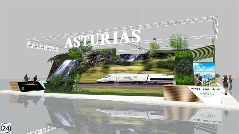 Asturias deslumbra en Fitur con su estand que combina alta velocidad ferroviaria y belleza paisajística del Paraíso Natural.
