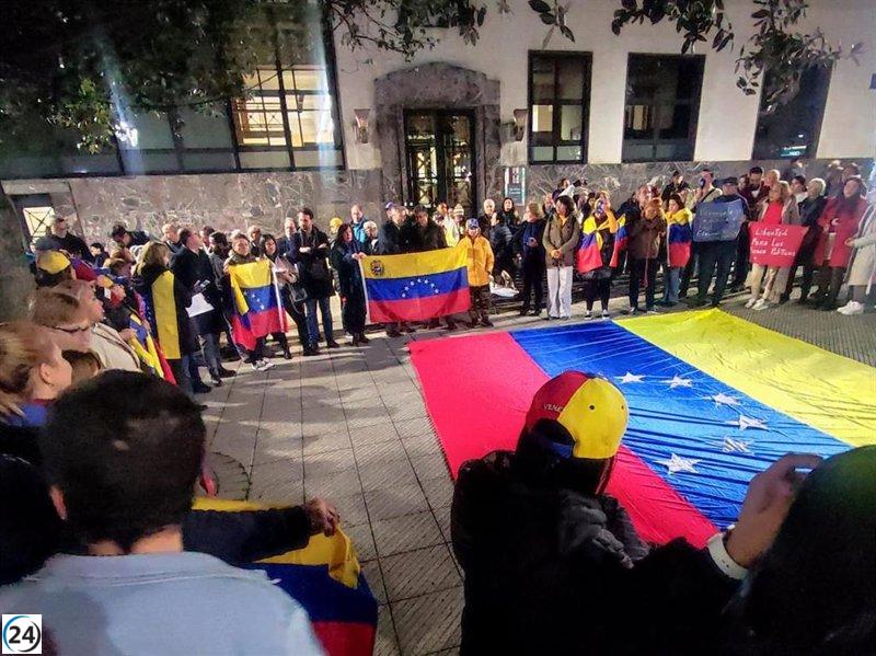 Multitud en Oviedo exige apoyo global para restaurar la democracia en Venezuela.