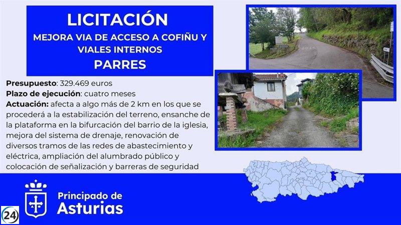 El Principado destina 329.000 euros para mejorar el acceso y caminos internos de Cofiñu.