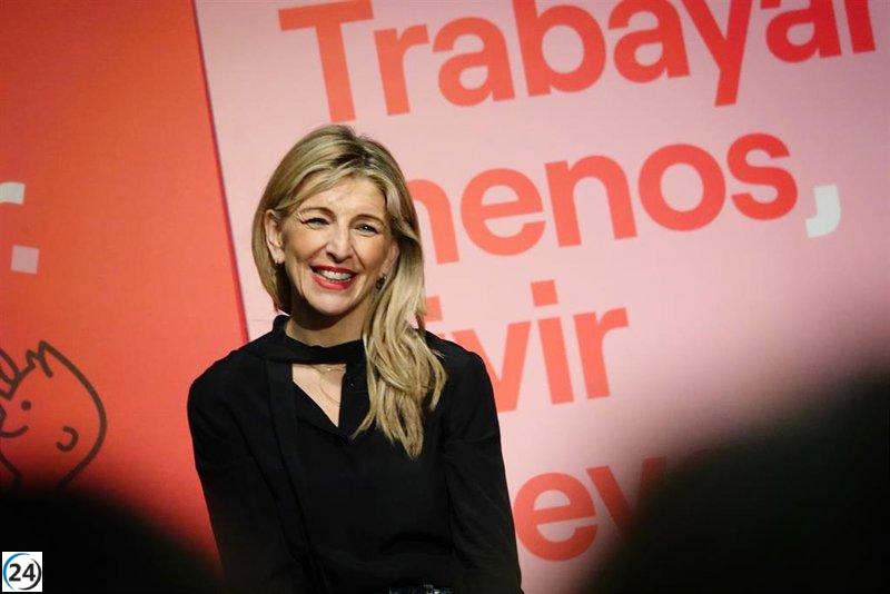 Díaz lanza en Asturias su campaña para acortar la jornada laboral: