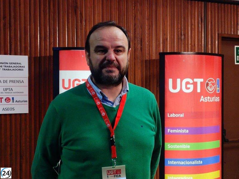 Jenaro Martínez, líder de UGT FICA Asturias, obtiene un abrumador respaldo del 99% en su reelección.