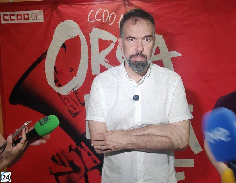 Zapico (CCOO) insta a patronal y gobierno a mejorar derechos laborales y acortar la jornada laboral.