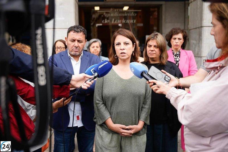 Lastra declara el crimen de Laviana como un caso de violencia de género y llama a la sociedad a reportar sospechas.