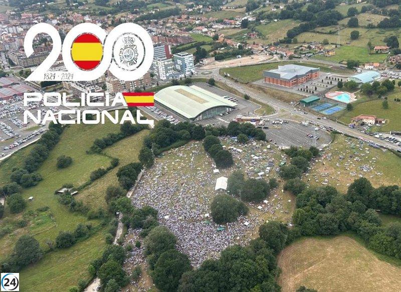 Durante las Fiestas del Carmín en Pola de Siero, la Policía Nacional realiza 20 intervenciones con un único arresto.