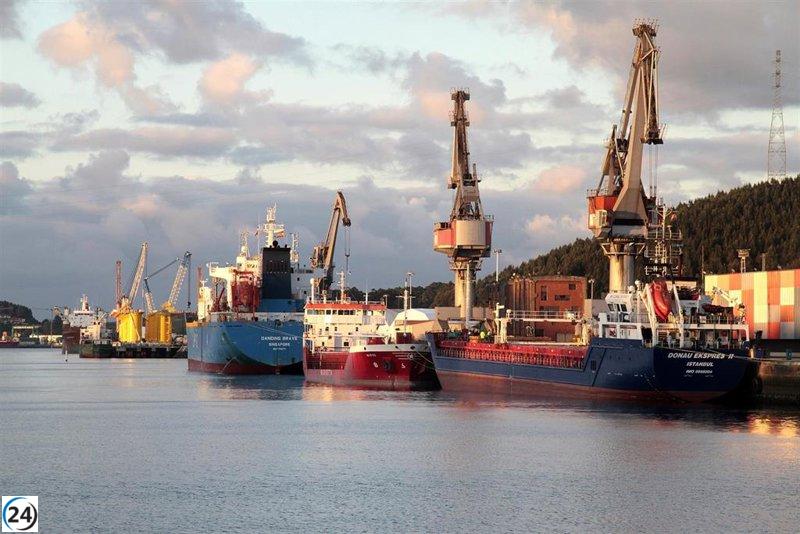 El Puerto de Avilés alcanza récord de 2,3 millones de toneladas en tráfico de mercancías en el primer semestre.