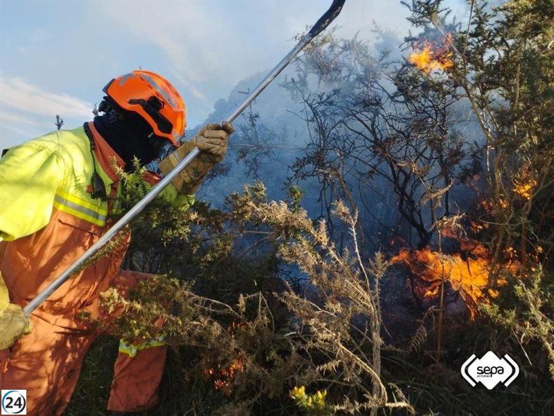 Cuatro incendios activos y cuatro bajo control en Asturias este viernes por la mañana.