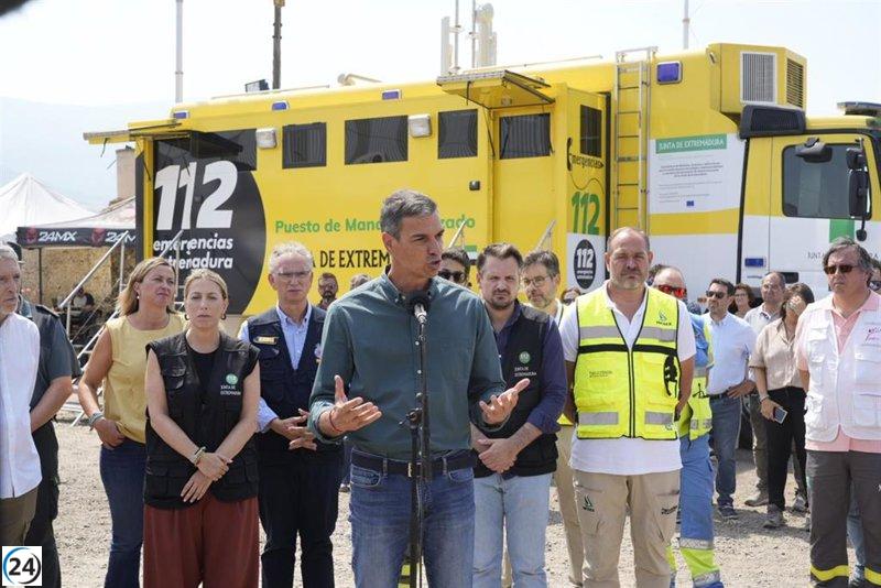 Sánchez visitará Asturias para evaluar el avance del incendio en Degaña.