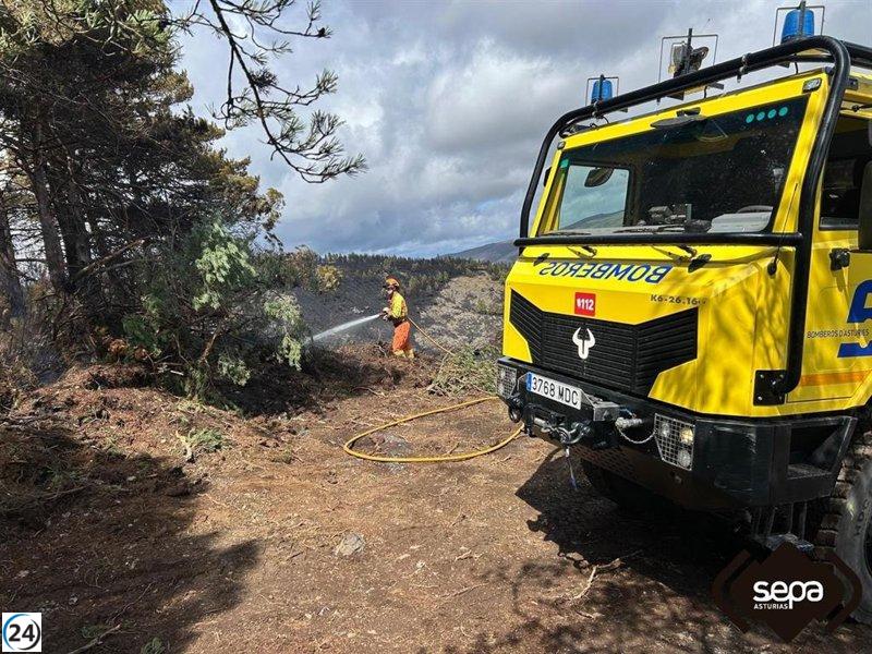 El incendio en Ibias es el único fuego activo que persiste en Asturias.