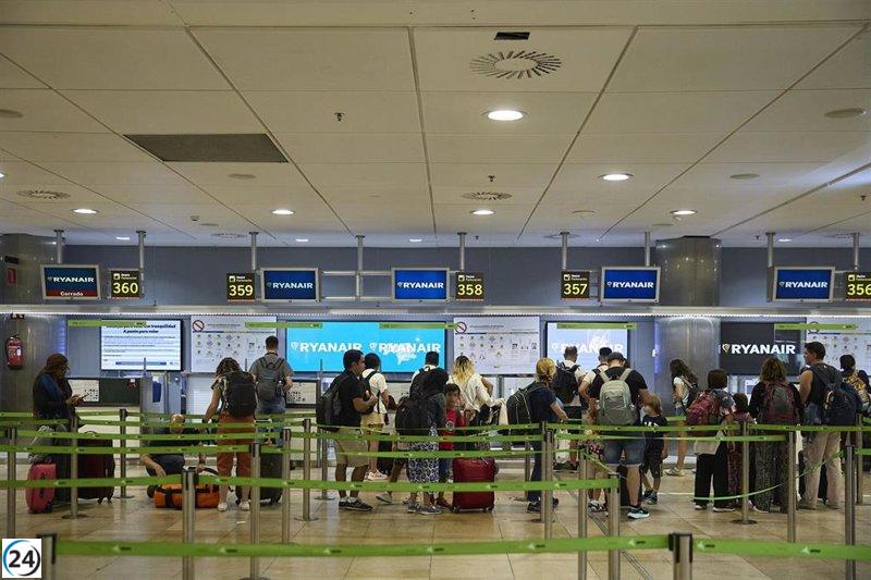 Ryanair reporta una caída del 11% en pasajeros este verano en el aeropuerto asturiano.