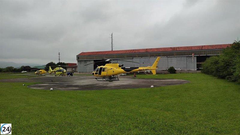 Accidente en la N-632: Dos personas heridas al volcar su coche en Bones, Ribadesella.