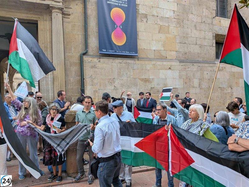 El presidente del Principado apoya las manifestaciones y clama por una intervención global ante la crisis en Gaza.
