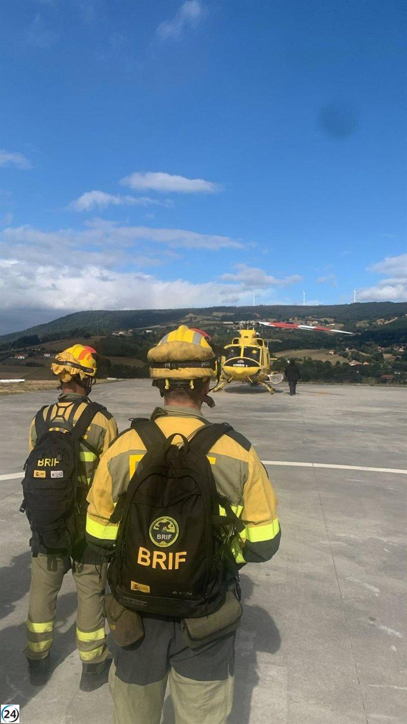 Incendios en Aller, Ponga y Somiedo: Bomberos del SEPA y BRIF de Tineo en acción.
