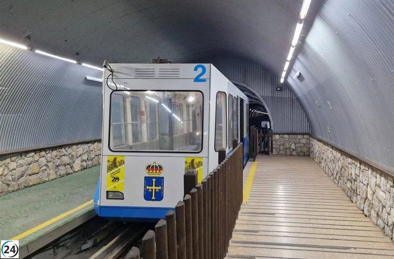 Avería mecánica detiene el funcionamiento del funicular de Bulnes.