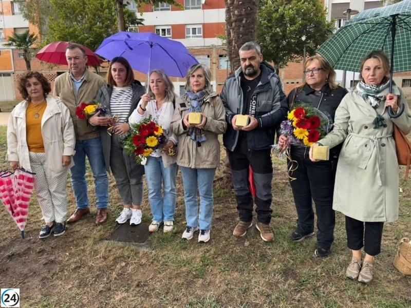 Asturias honra a las víctimas del nazismo en Grado con la instalación de tres nuevas piedras de la memoria.