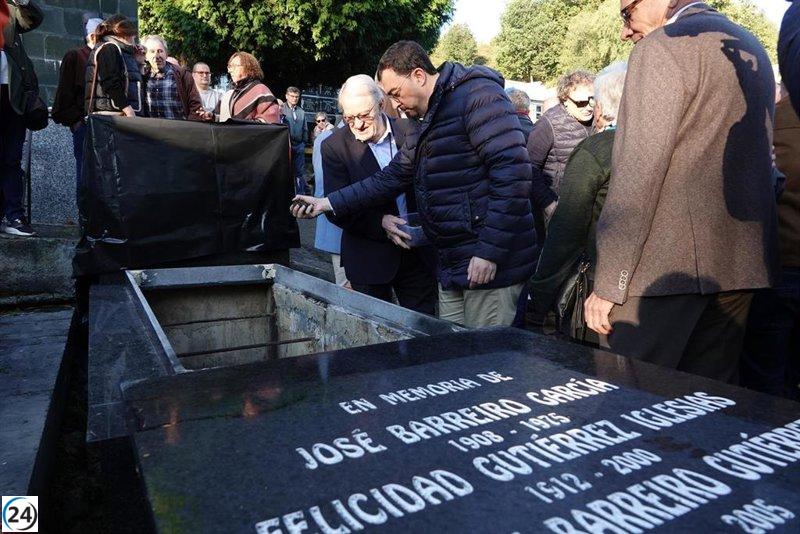 Barbón convoca a la unidad en el tributo a José Barreiro en Sama de Langreo: “El cambio es posible”.