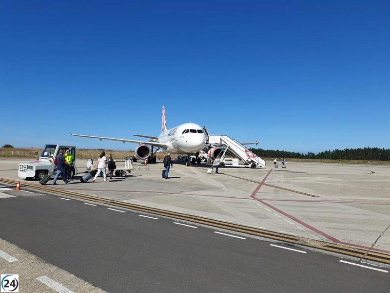 Aumento del 2,4% en el tráfico de pasajeros del Aeropuerto de Asturias en los primeros nueve meses de 2025.
