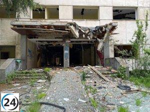 El desmantelamiento del viejo HUCA en Oviedo iniciará en julio, sujeto al traslado del Centro de Tejidos en octubre.