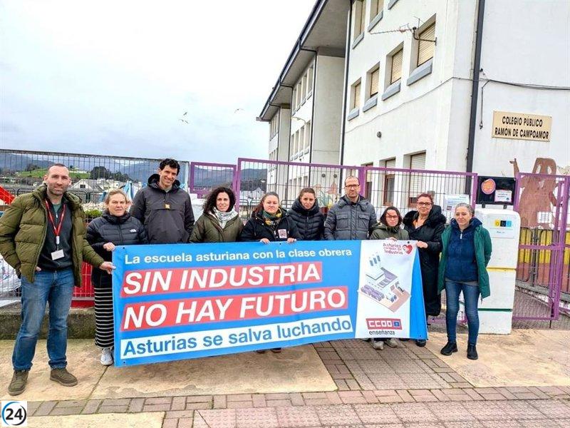 CCOO Educación respalda a los trabajadores de ENCE con movilizaciones en Navia.