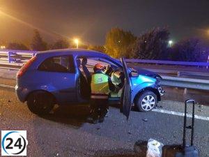 Mujer herida grave en choque entre vehículo y camión en Lugo de Llanera en la AS-II.