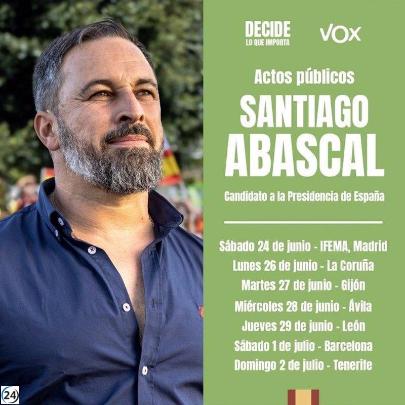 Abascal (Vox) participará en un mitin en Gijón el 27 de septiembre.
