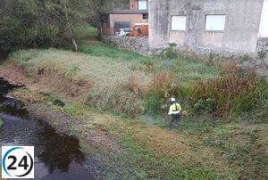 Comienza construcción de estación de control en el río Libardón de Colunga por parte de la CHC.